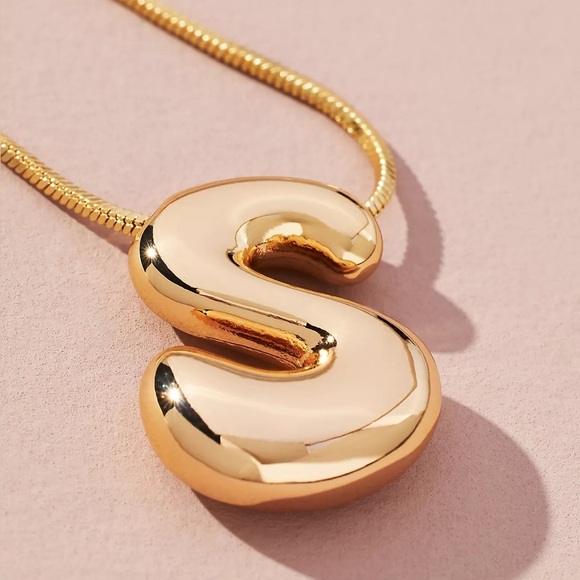 Jewelry - Bubble Letter Monogram Necklace
- Letter S